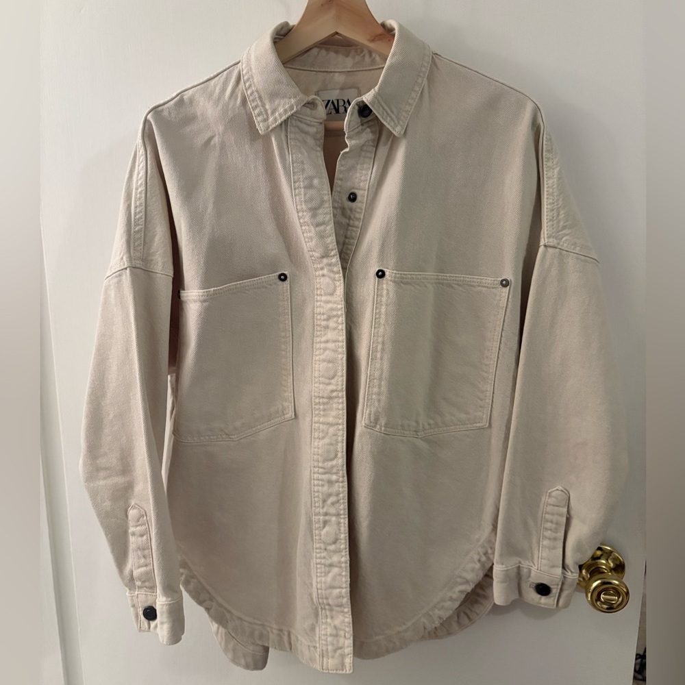 Zara offwhite Denim Overshirt/Jacket